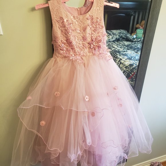 Brand new pink formal or flower girl dress size 6/7 - Picture 2 of 7